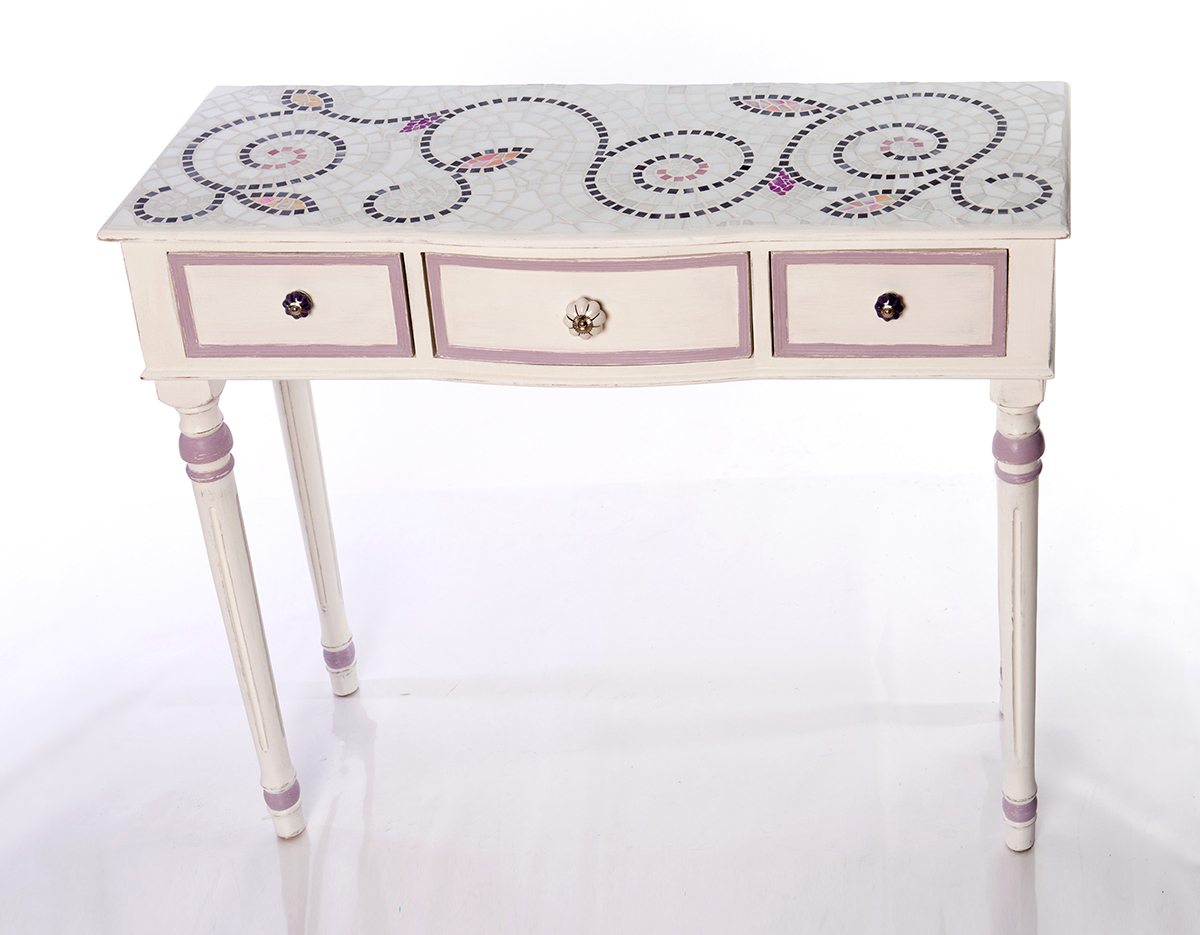 Upcycling, Glasmosaik, Schminktisch