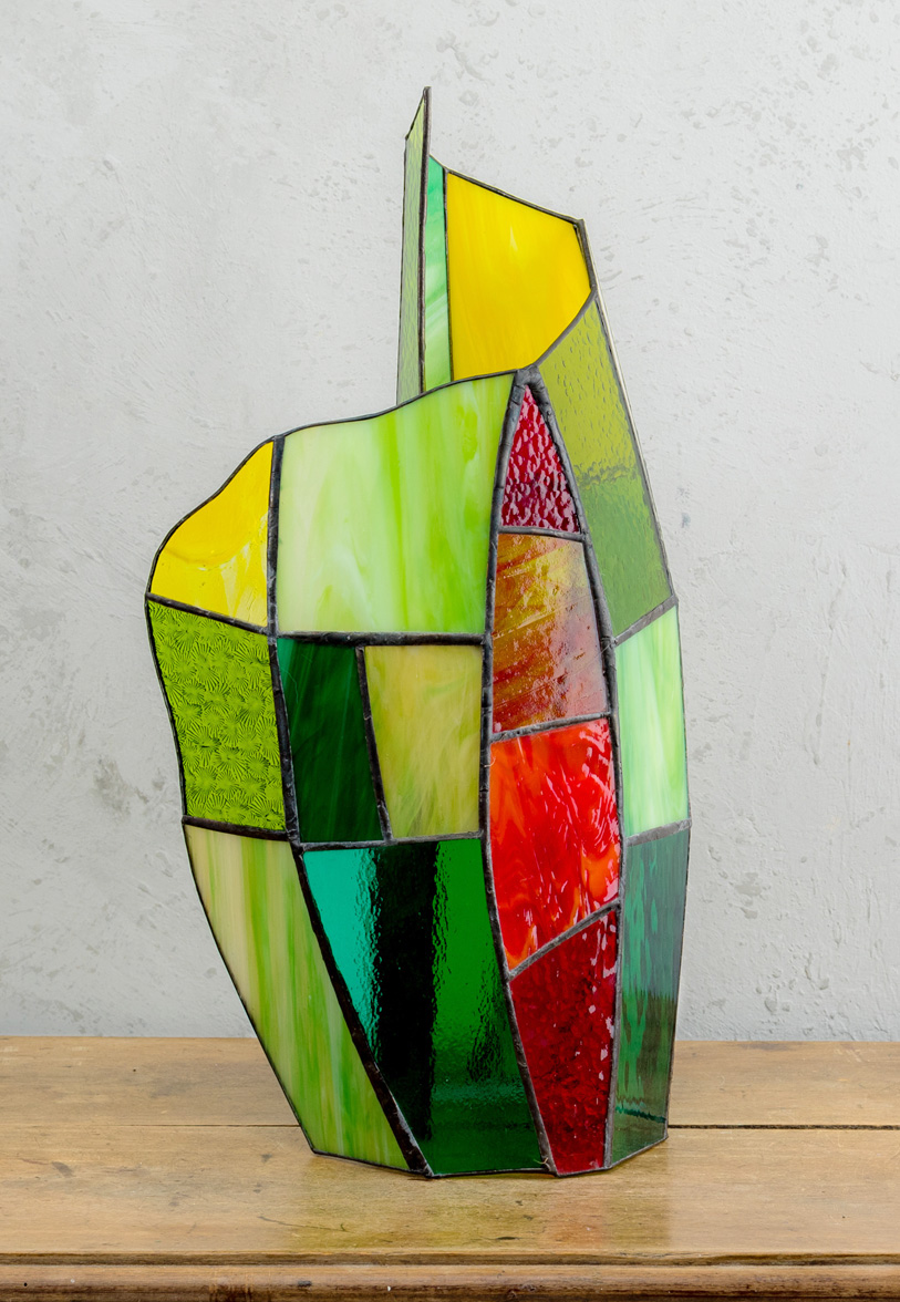 Glasobjekt Tiffany Laterne, the Leave